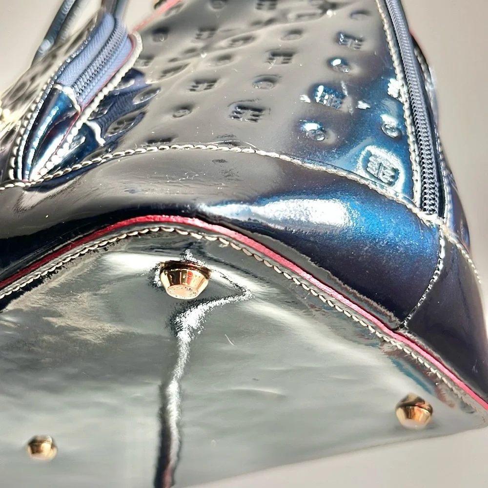 Arcadia Blue patent Satchel - Picture 5 of 13